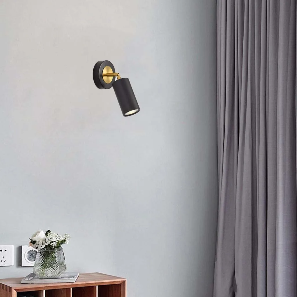 Bedroom Bedside LED Wall Lamp Rotating Reading Simple Modern Hotel Mirror Front Aisle Home Interior Decoration Projection Lights