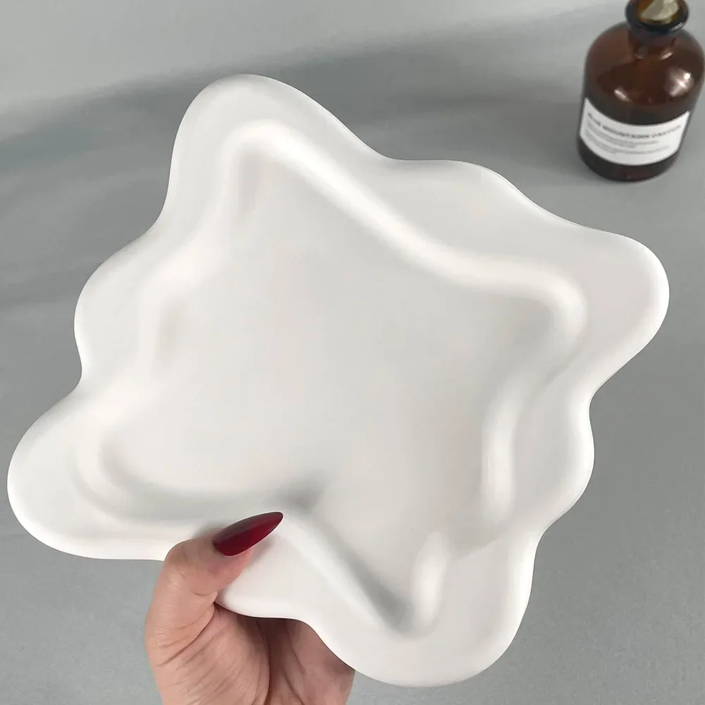 Taca do przechowywania betonu formy silikonowe DIY nieregularne rzemiosło Making tynk żywica epoksydowa Coaster formy gliniane artykuły do ​​dekoracji domu — zdjęcie 2