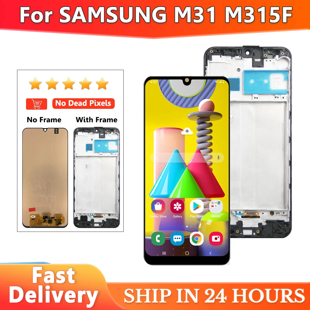 

Tested For Samsung M31 LCD Display Touch Screen Digitizer Assembly For Samsung M31 M315 M315F SM-M315F Display Screen