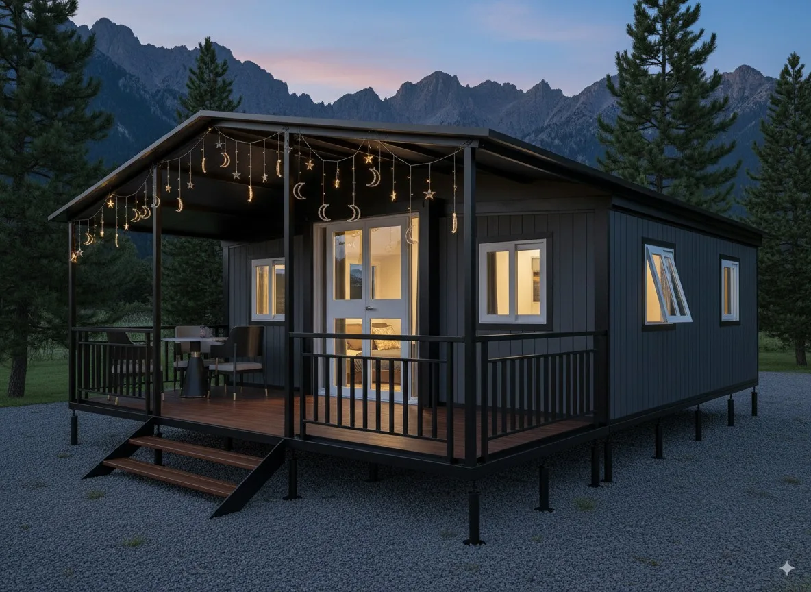 20FT 80ft الجاهزة وحدات البيت الفاخرة أبل المقصورة 2 غرفة نوم توسيع كبسولة منزل صغير المحمول جاهزة فيلا البيت #1