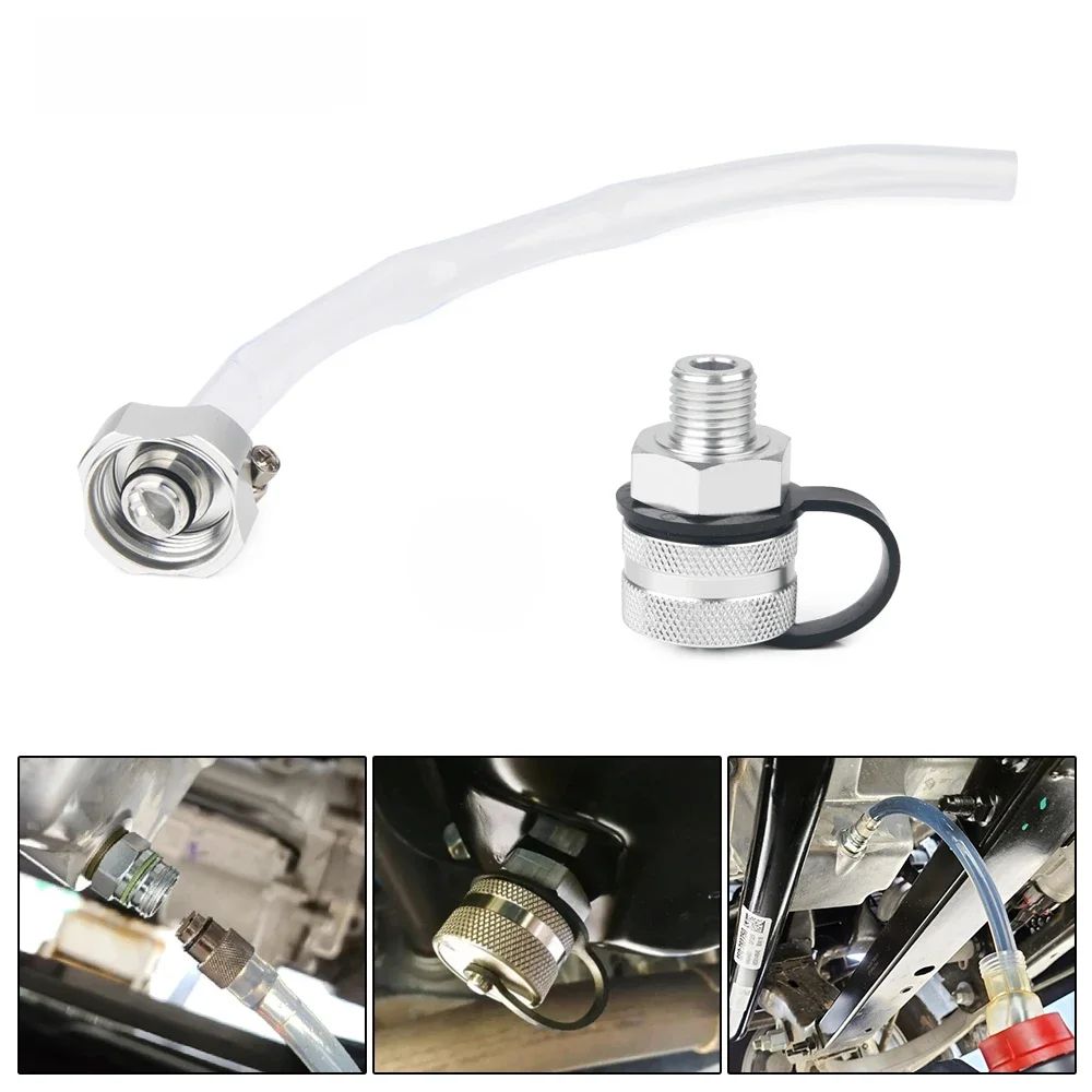Zawór spustowy oleju ze stopu aluminium, szybki spust do M14*1.5, M14*1.25, M12*1.25, M12*1.5 z mocowaniem na wąż. — 2