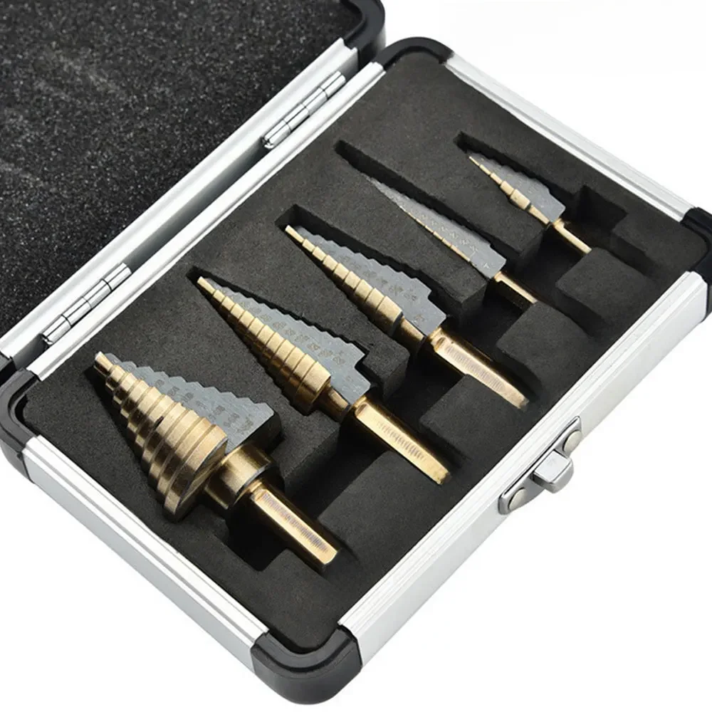 Jeu de forets étagés Hss Cobalt, trous multiples, 50 tailles, Cobalt, titane, carbure conique, perforateur, outil de coupe de trous, 5 pièces