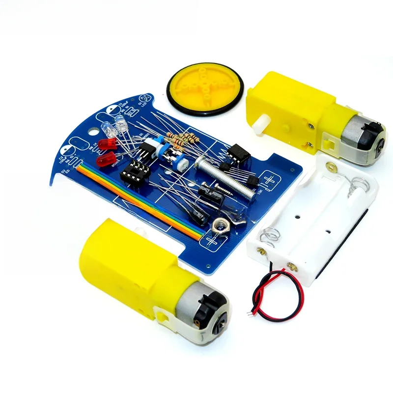 D2-1 Kit de bricolage ligne de suivi intelligente Kit de voiture intelligente moteur TT Kit de bricolage électronique patrouille intelligente pièces automobiles bricolage électronique