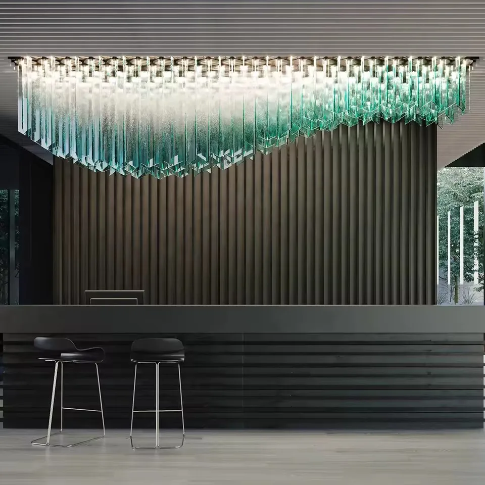 

Zhongshan изготовленная на заказ современная люстра креативный дизайн светодиодные люстры из хрустального стекла потолочный светильник для приема в отеле Lobb