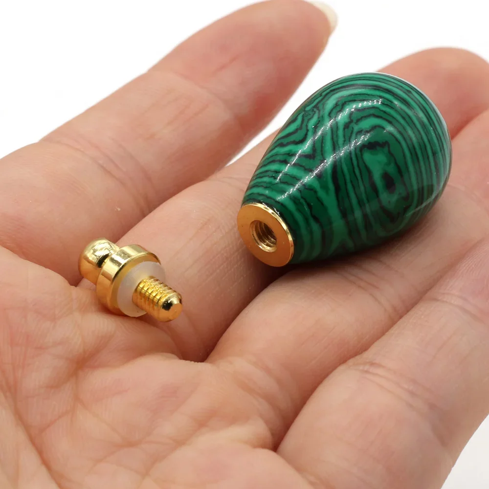 Diffuseur d'huile essentielle en pierre précieuse naturelle, pendentif bouteille de parfum, Agates en cristal, breloques rondes en forme de goutte pour collier à faire soi-même, bijoux