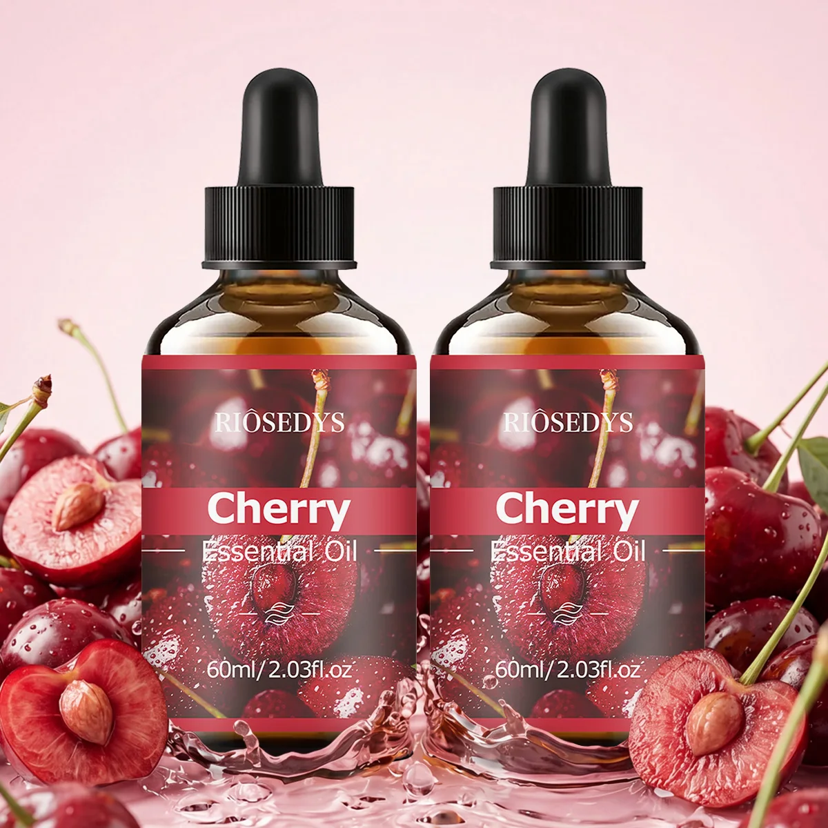 60ml CHERRY ESSENTIAL OIL has deep nourishing moisturizing effects, making it suitable for massage, skin care, and hydration.
