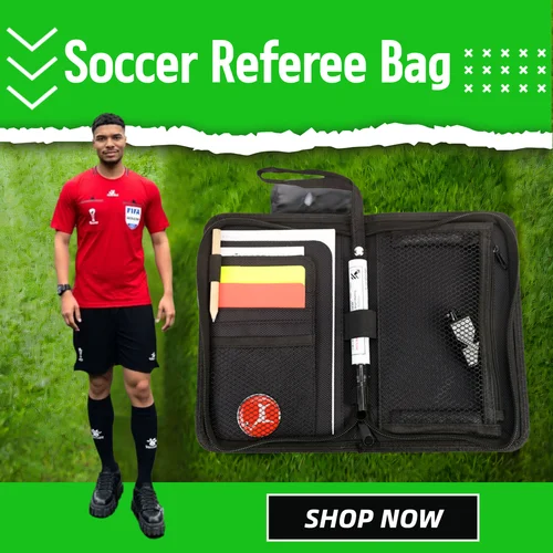 Imagen 1 del producto Bolsa de árbitro de fútbol profesional con tarjeta roja y amarilla, herramienta de lanzamiento, tarjeta de registro, juego de billetera de fútbol con bolígrafo, equipo de árbitro