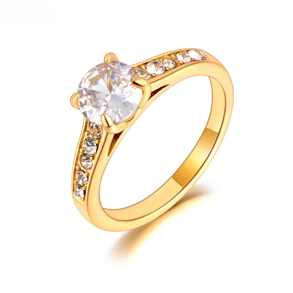 JeeMango obrączka ze stali nierdzewnej cyrkonia biżuteria zaręczynowy palec serdeczny dla kobiet Bijoux Femme prezent JR23075 — zdjęcie 2