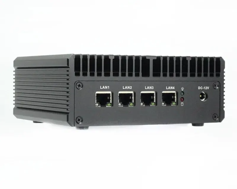 Micro Firewall Apparaat, Mini Pc, Opnsense, Vpn, Router Pc, Intel N100 AES-NI, 4Xintel 2.5gbe I226-V Lan Industriële Fanless Pc