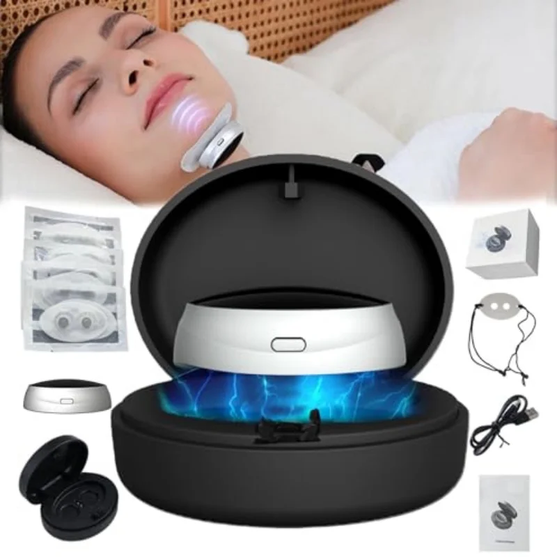 EMS Smart Anti Snoring Device Magnetic Pulse Sleep Apnea Aid Stop Snore Throat Muscle Massager Better Breathe Sleeping Guard Men