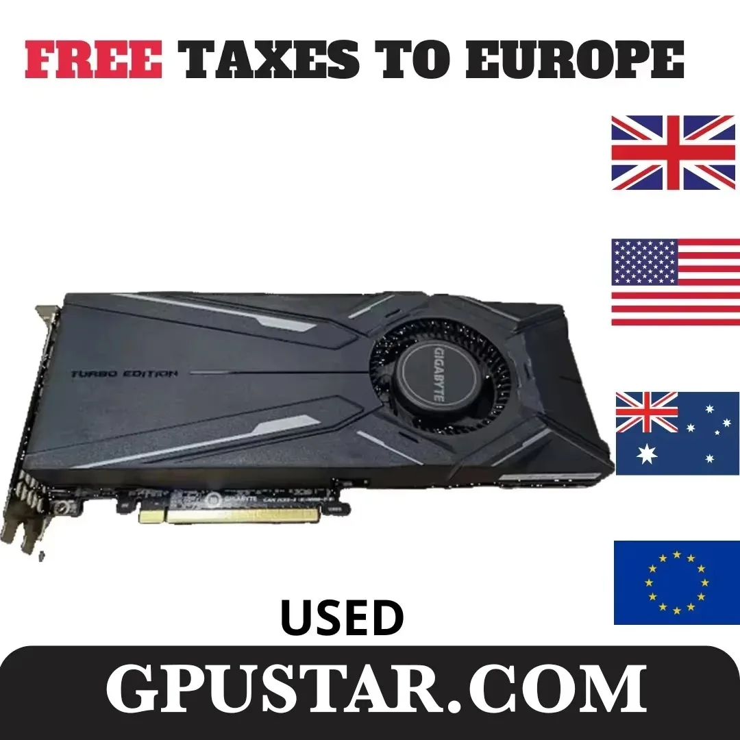 2024 USED GIGABYTE RTX 2080 TI 11GB Turbo Edition GDDR6 352-bit GV-N208TTURBO-11GC