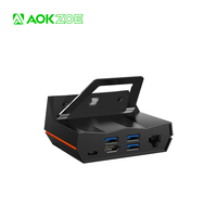 AOKZOE A1 Hub 4 Port Docking Station for Mini Laptop Game Console Converter PD Charge USB HDMI RJ45 Network Bracket Stand