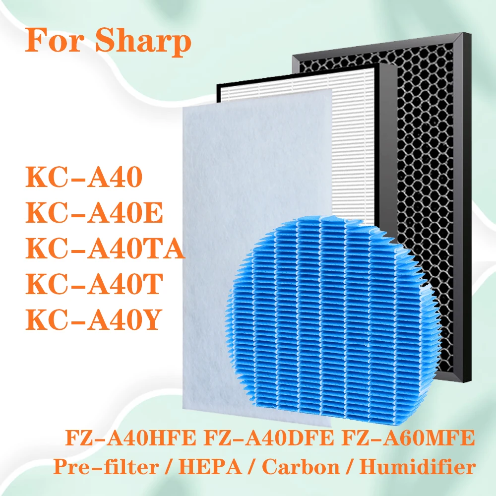 

Sharp KC-A40 KC-A40SA KC-A40EU KC-A40J KC-A40E Air Purifier HEPA Carbon Humidifiying filter FZ-A40HFE FZ-A40DFE FZ-A60MFE