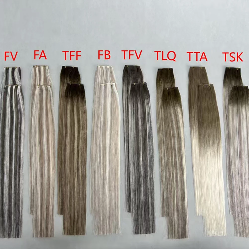 وصلات شعر بشري عبقرية لحمة 100% شعر بشري حقيقي طبيعي 18-24 بوصة حزم تسليط الضوء على البرازيلي الأصلي شعر بشري #2