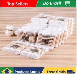 100 Pcs Bambu Duplo Cotonetes Varas De Madeira Orelhas De Limpeza Ferramentas De Maquiagem