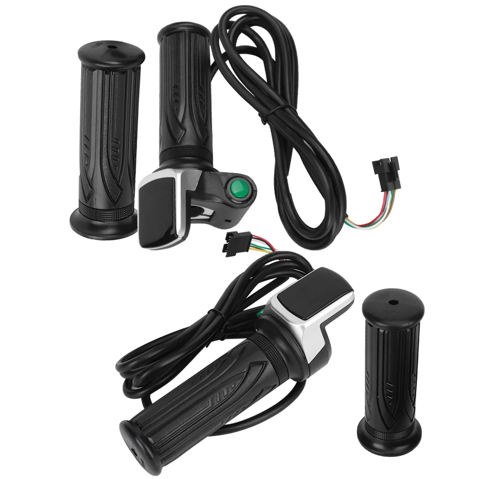 AliExpress Qiilu New 36V/48V LCD Electric Quantity Display with Switch EBike Speed Governing Throttle Grip 6 Cores Electric Throttle Grip