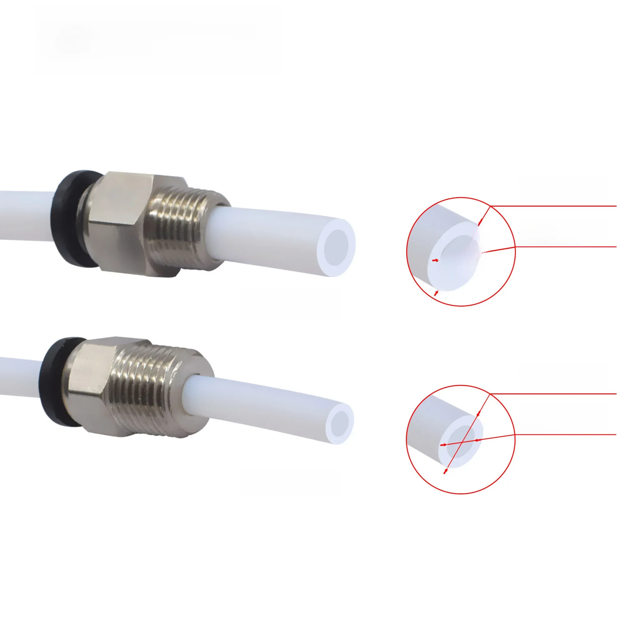 PC4-01 PC6-01 drukarka 3D V6 złącza pneumatyczne z głowicą J 1.75mm rura PTFE szybkozłączka, złączki zasilające Reprap Hotend Fit — zdjęcie 2