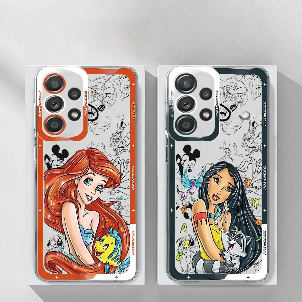 Disney Princess Fall für Samsung Galaxy A15 A13 A24 A32 A33 A54 A55 A72 A12 5G A50 Soft Clear Cover