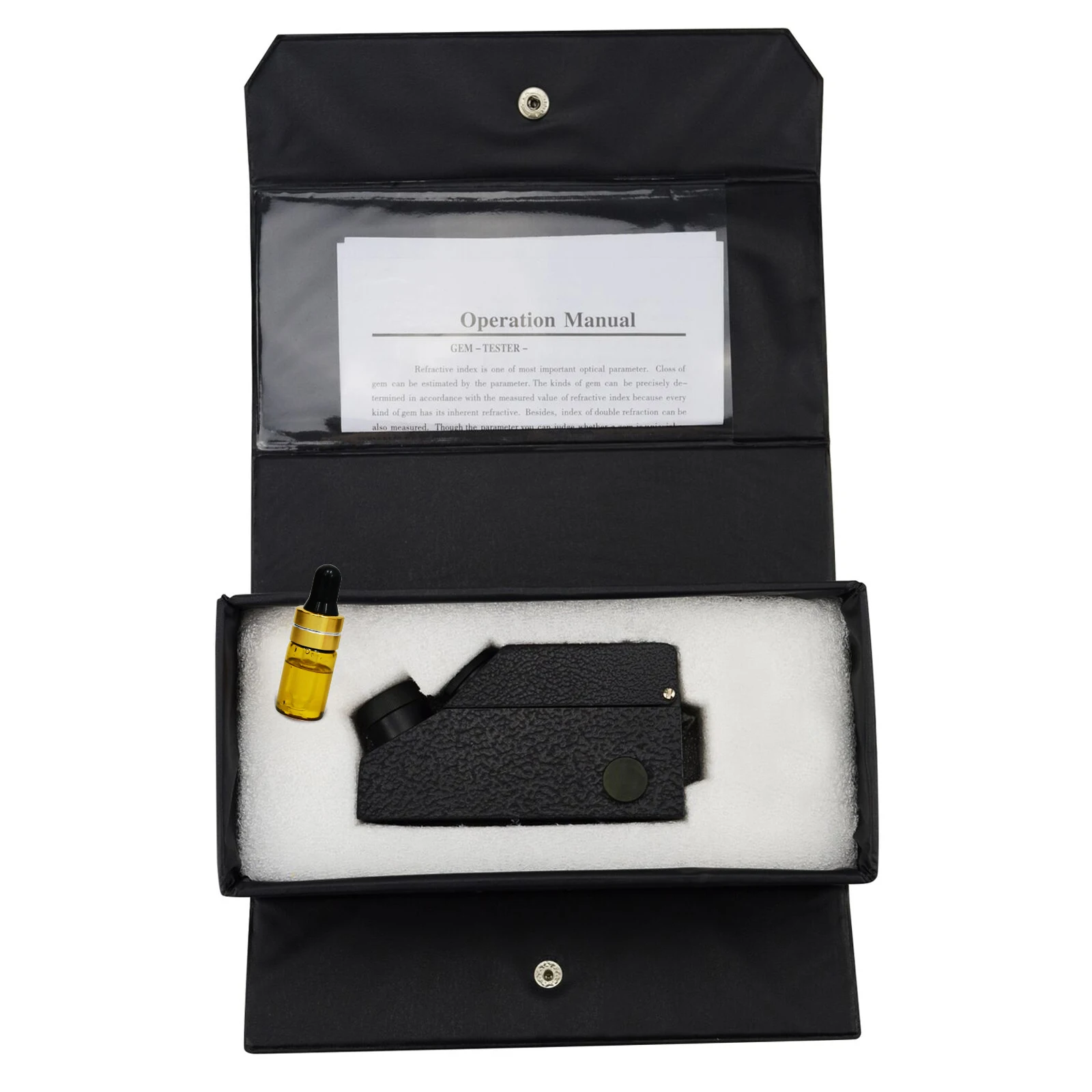 Gemstone Refractometer With Polarizing Filter, Refractive Index Fluid 1.30 - 1.81 RI Range for Laboratory and Gemology