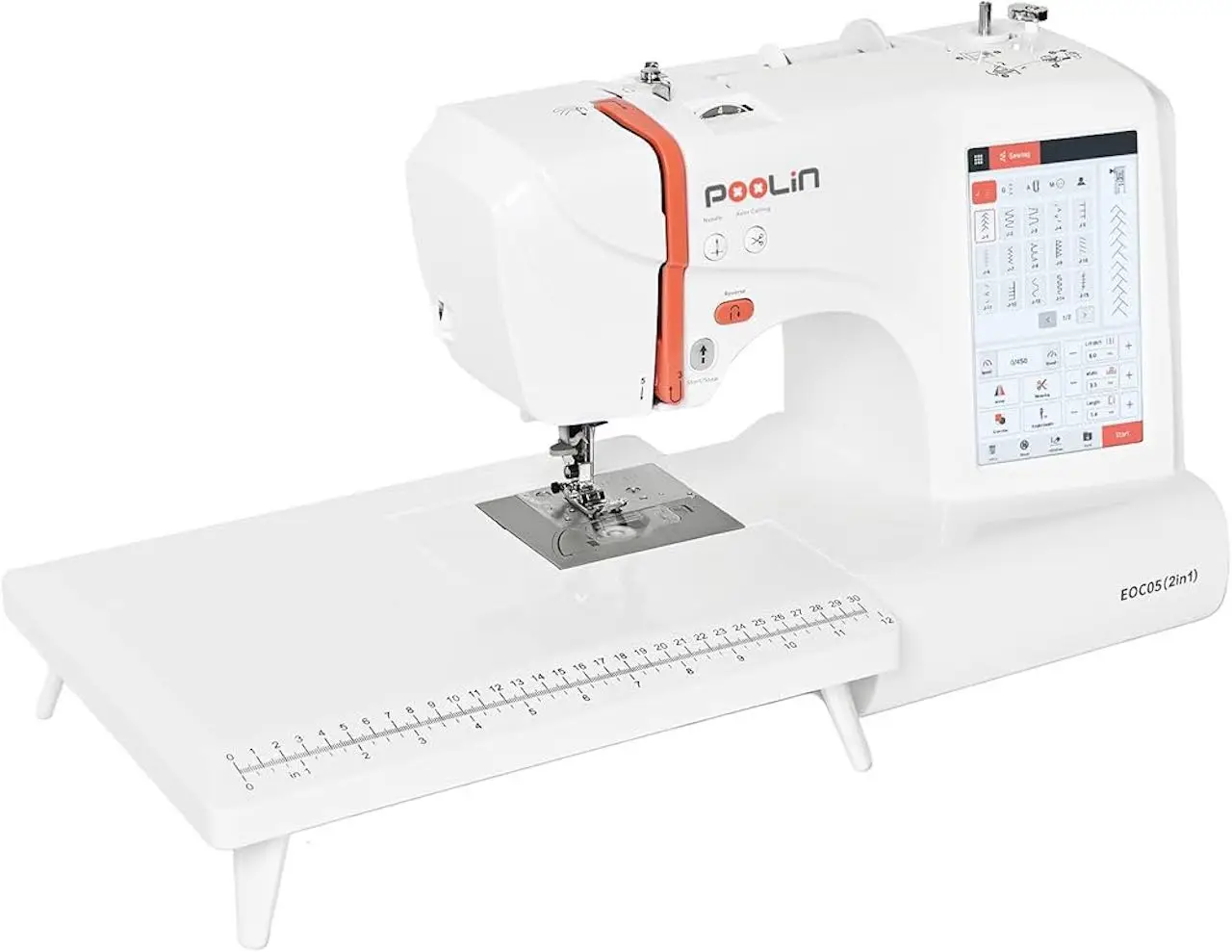 

NEW IN STOCK PooLin EOC05 Embroidery Machine for Beginners, Large 7 Touchscreen Easy to Use, 4x9.25 Embroidery Area, WiFi