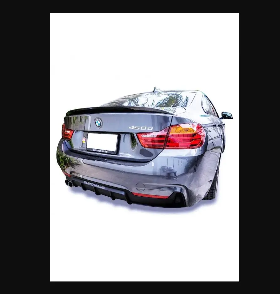 Bmw 4 시리즈 F32 F33 F36 M 퍼포먼스 좌측 듀얼 콘센트 리어 범퍼 인서트 디퓨저 바디 키트 스포일러 사이드 스커트
