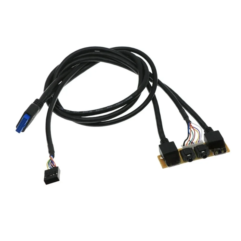 60cm przód dla panelu obudowy Usb3.0 + usb3.0 gniazdo audio wysokiej rozdzielczości Port płyta wewnętrzna kabel koncentrator linii sieć przewodów — zdjęcie produktu 7