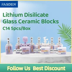 5PCS/Box Dental Lab Lithium Disilicate C14 Glass Ceramic Blocks HT/LT for CAD CAM Sirona Cerec Veneer Dentistry Materials VASDEN
