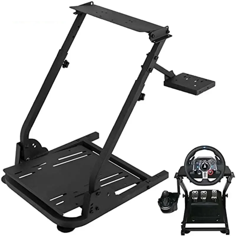 Soporte de volante de carreras, altura ajustable para Logitech G25, G27, G29, G920, soporte de rueda plegable, simulador de juego de carreras