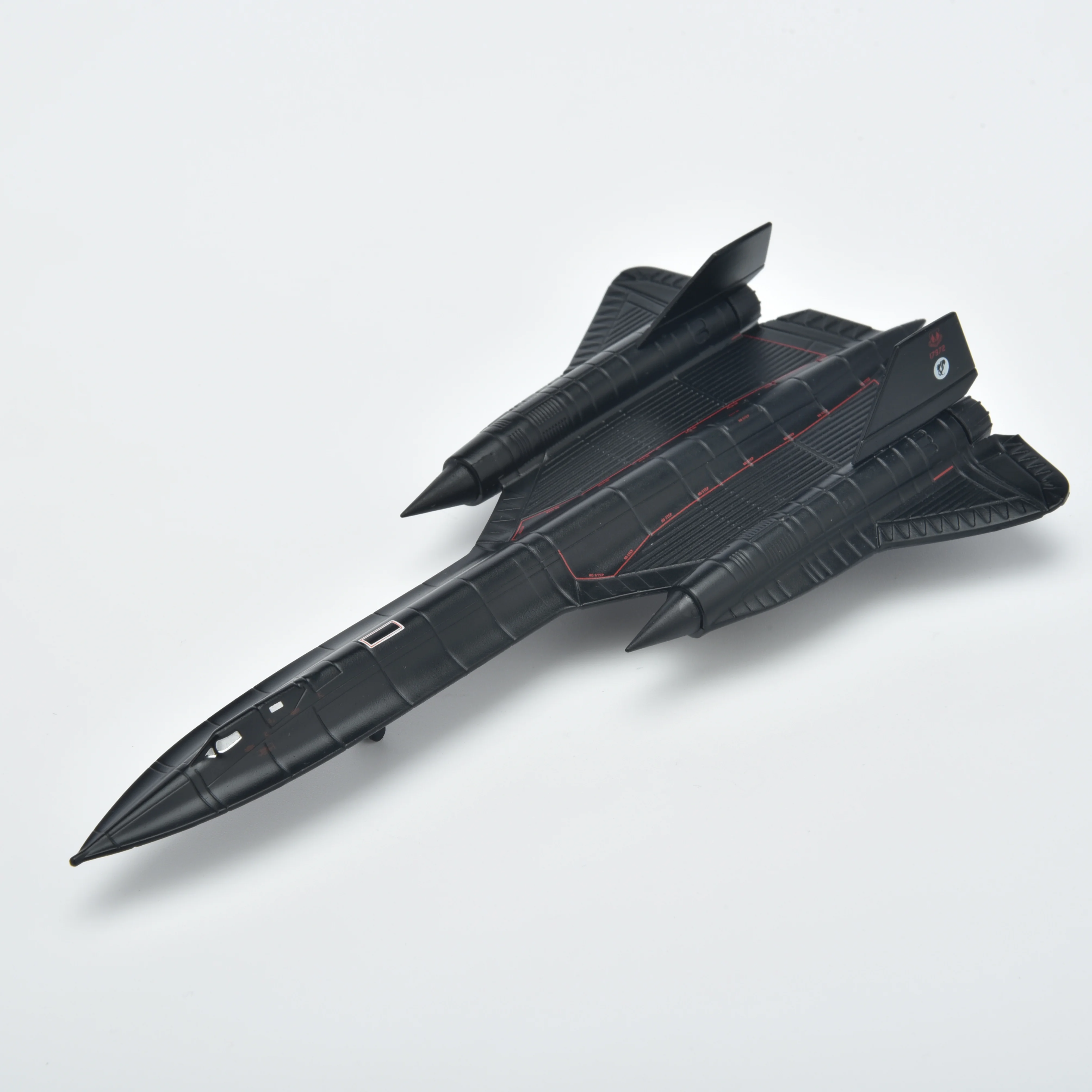 SR-71 Blackbird modelo de avión de Metal a escala 1/200 (incluida la base) modelo a escala decoración del hogar versión en inglés caja de color creativa