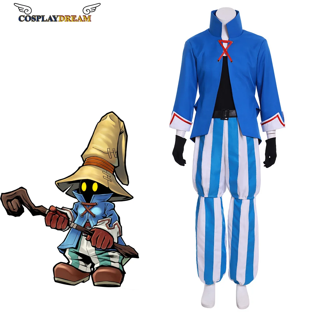 

Game Final Fantasy Vivi Ornitier Cosplay Costume Men's Vivi Ornitier Blue Uniform Set Custom Made Halloween Costume