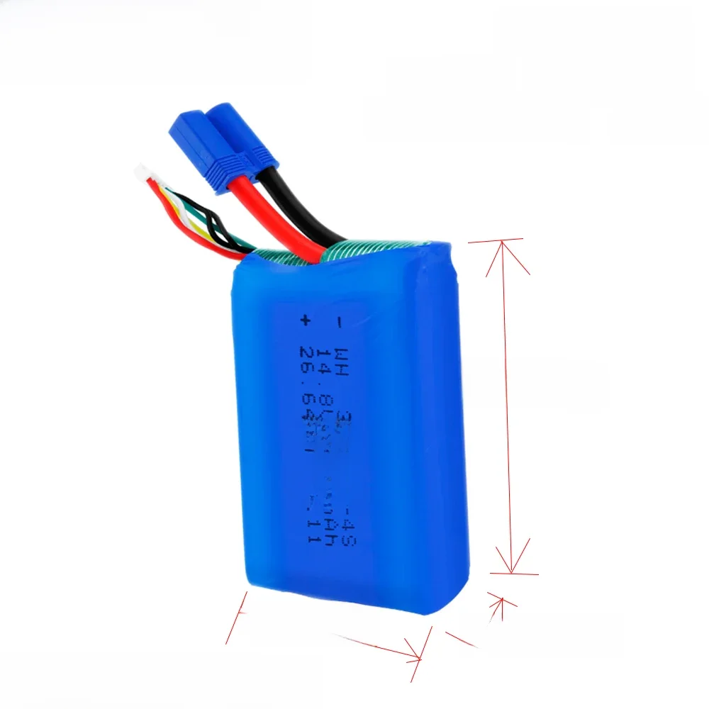 14.8V Li polymer Lithium Battery pack 35C High rate 386888 1800mah For car ignition emergency start battery 15.2*68*88mm