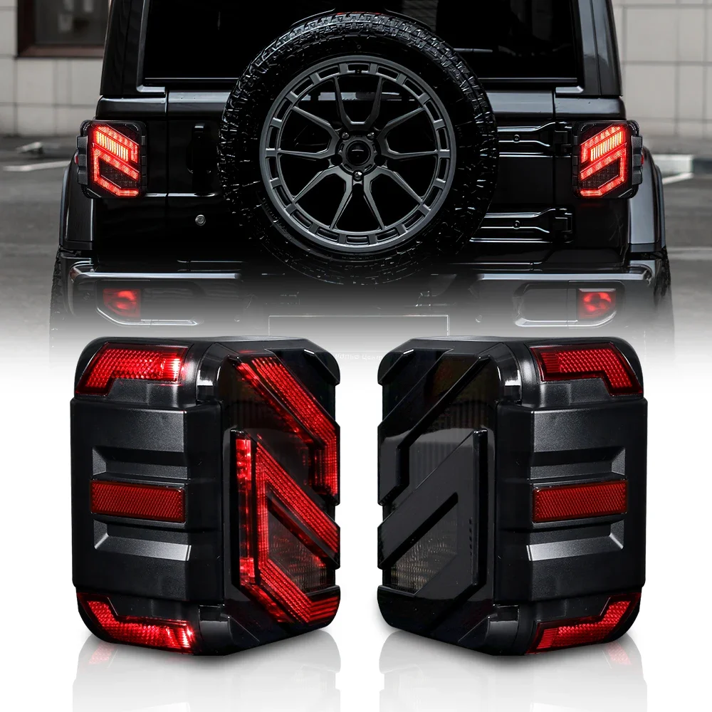 Światła tylne LED do Jeep Wrangler JL JLU 2018+ Światła do jazdy dziennej Samochodowe tylne światło hamowania Kierunkowskaz Światło cofania Akcesoria — zdjęcie 2