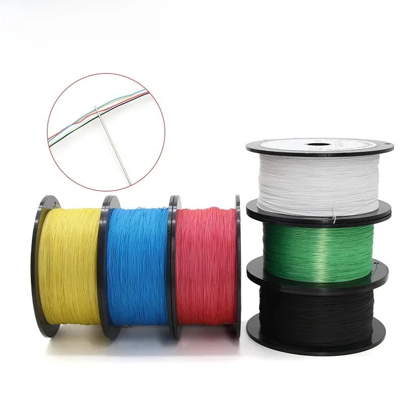 Fils en PTFE UL1423, 38 ~ 24awg, ligne électronique Micro Fine haute température, fil de cuivre plaqué argent isolé PVDF à noyau unique