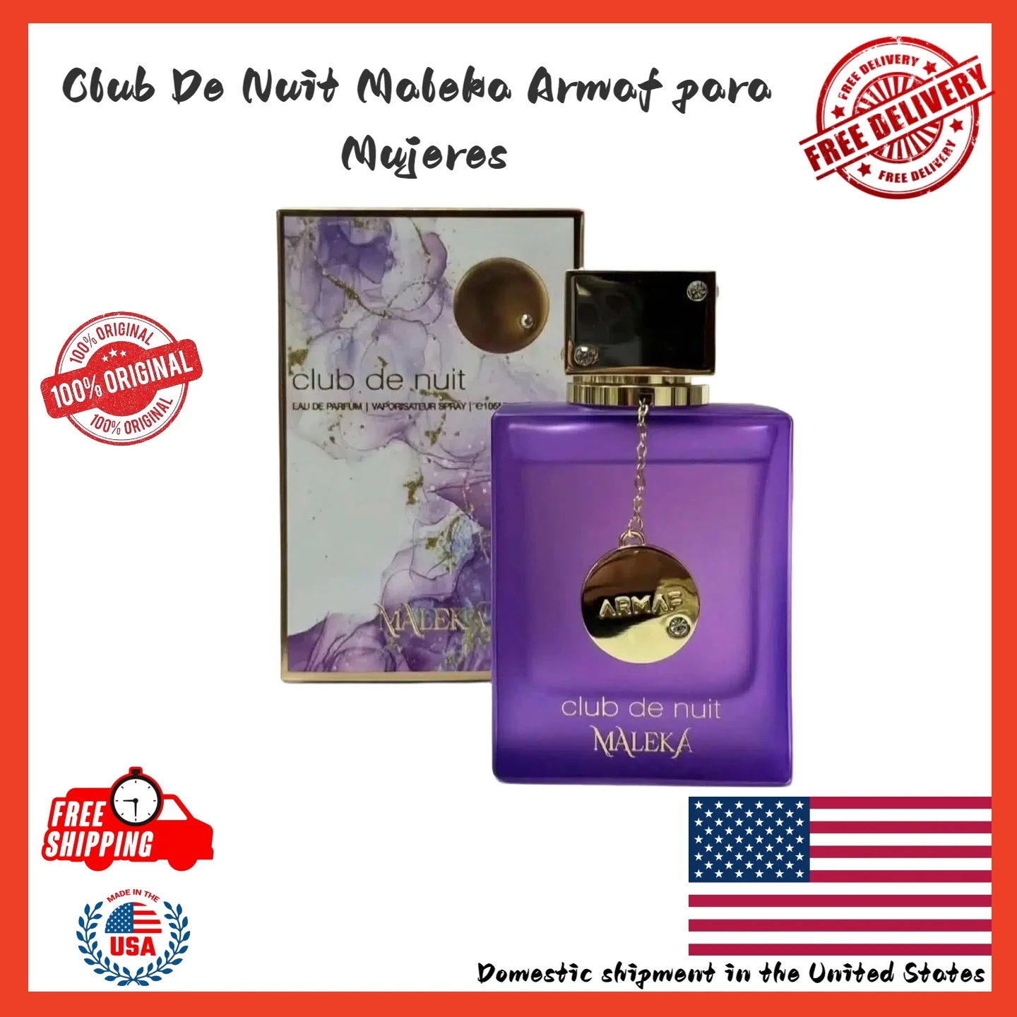 

Armaf club de nuit MALEKA 105ml/3.6oz Eau de Parfum Unisex Spray NEW RELEASE Luxury perfume - a birthday or Valentine's Day gift