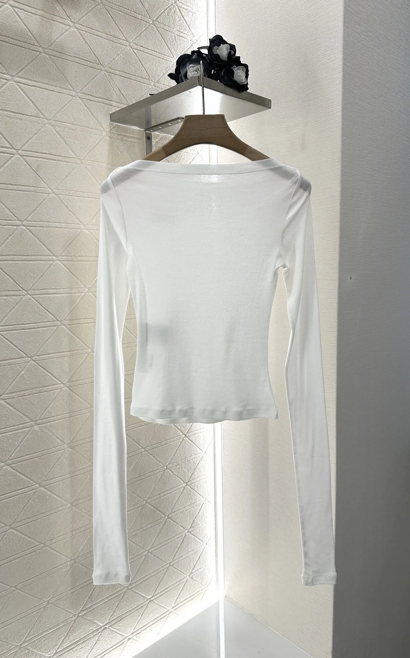 

2025 New One Collar Ultra Thin Twill Cotton Top 171