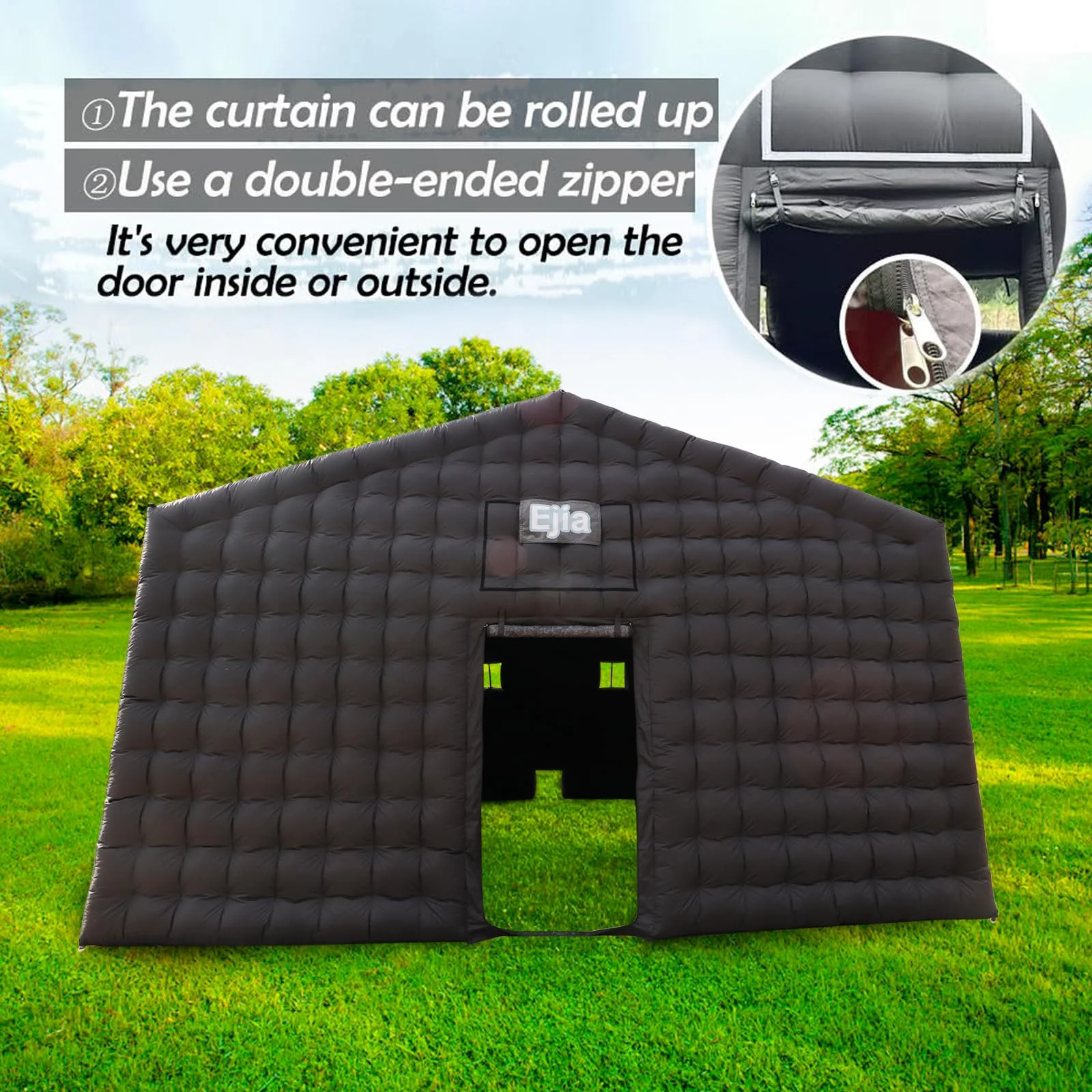 Stock 20/26FT Disco Black House Cube Blow Up Tent Inflatable Nightclub Portable Inflatable Party Tent With Blower For Party