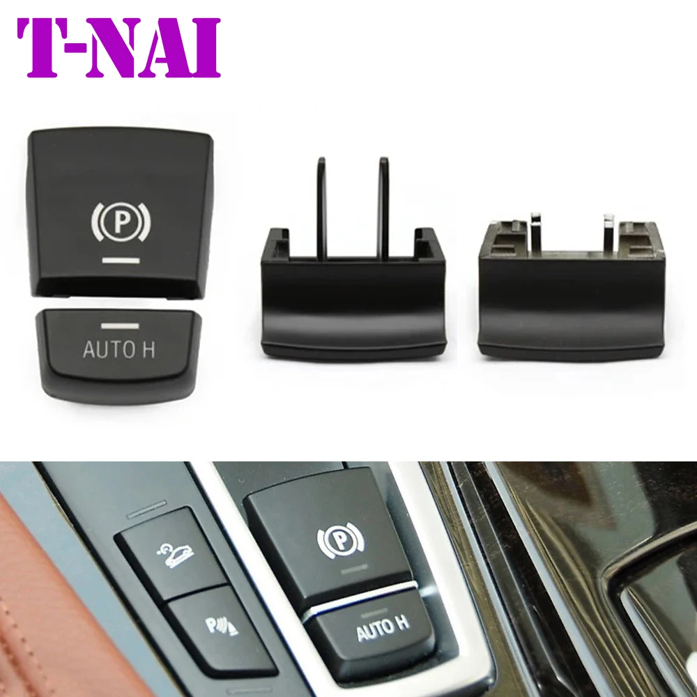 Car Handbrake Parking Brake Auto P Button Switch Cover For BMW 5 7 X3 X4 X5 X6 M5 Series F01 F02 F10 F12 F15 F16 F25 F26