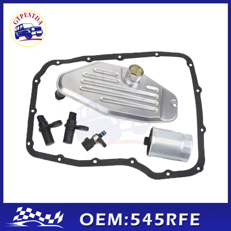 

Transmission Oil Filter & Pan Gasket & Pressure Wheel Speed Sensor Kit For Chrysler Dodge Ram Durango 45RFE 545RFE 65-68RFE