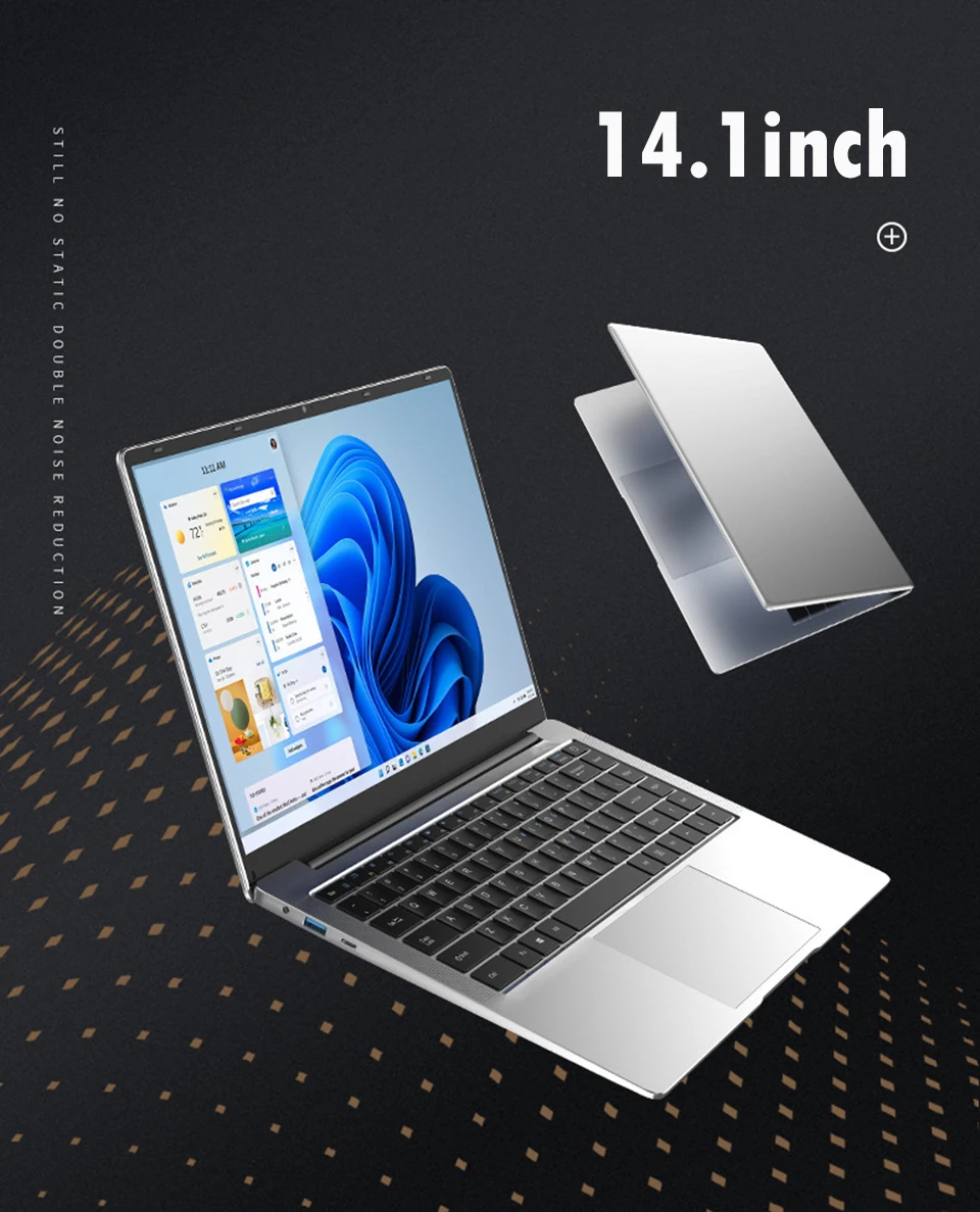 Xiaman 14.1'' Portable Windows 11 Pro Laptop Computer Intel Celeron 3855U/J3355 12GB DDR 256GB SSD Office Notebook Business Pc Laptops