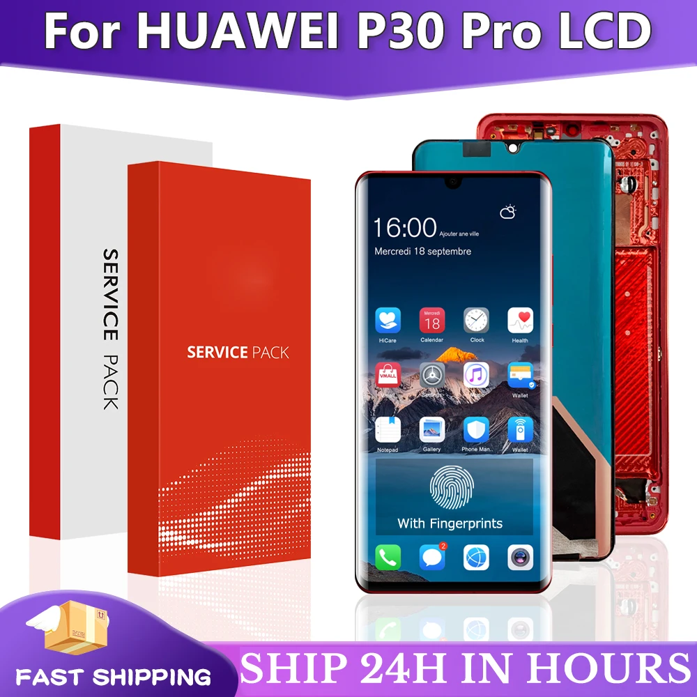 OLED P30 Pro Display Screen Replacement for Huawei P30 Pro VOG-L29 VOG-L09 Lcd Display Touch Screen with Fingerprint