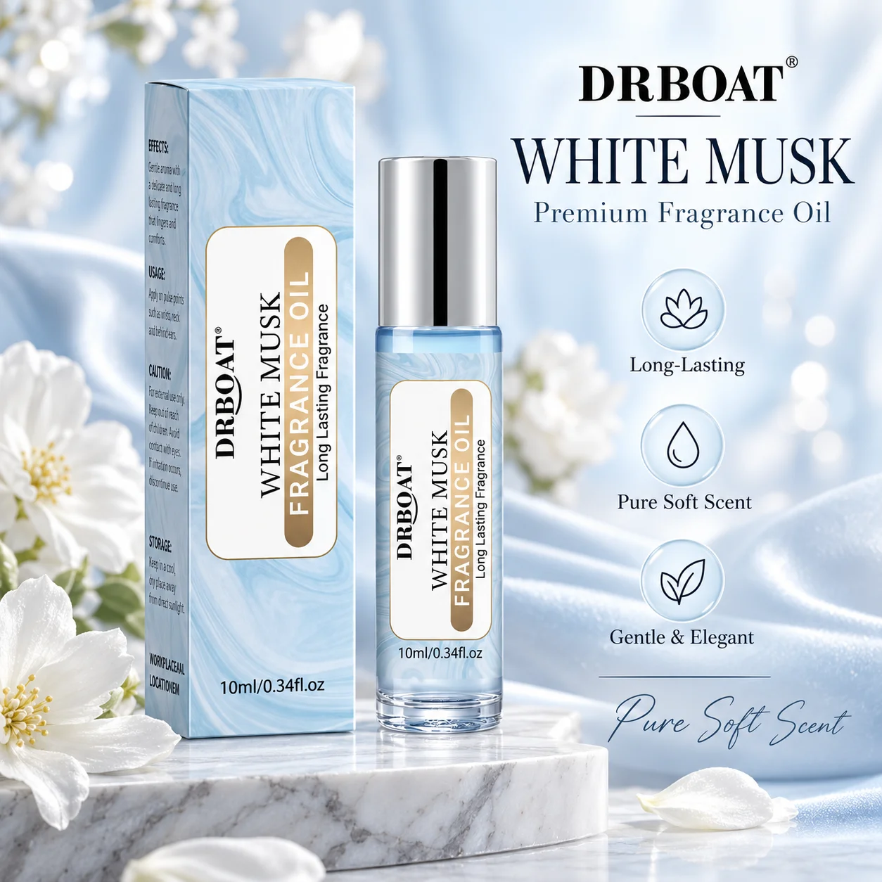 Musk White Oil - White Musk Perfume Oil Roll On