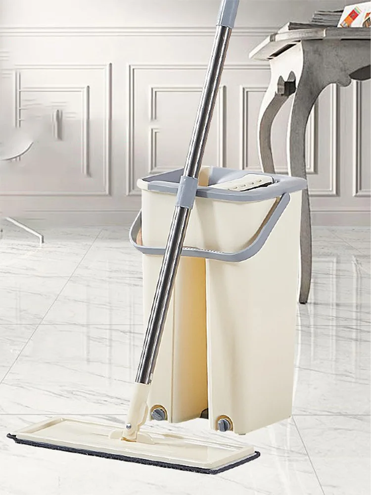 Cubo Cubeta Lampazo Trapeador Magico Mop Torbellino limpiador magico Trapeador Giratorio Mop Magic Trapeador Auto Exprimible,Sin Lavado Trapeador Plano Con Microfibras Reutilizables,Juego De Fregona Y Cubo Para Pisos l