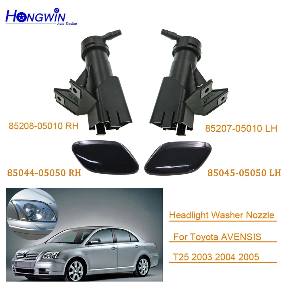 HW Front Bumper Headlight Washer Nozzle Actuator Headlamp Cleaning Water Spray Jet Cover For Toyota AVENSIS T25 2003 2004 2005