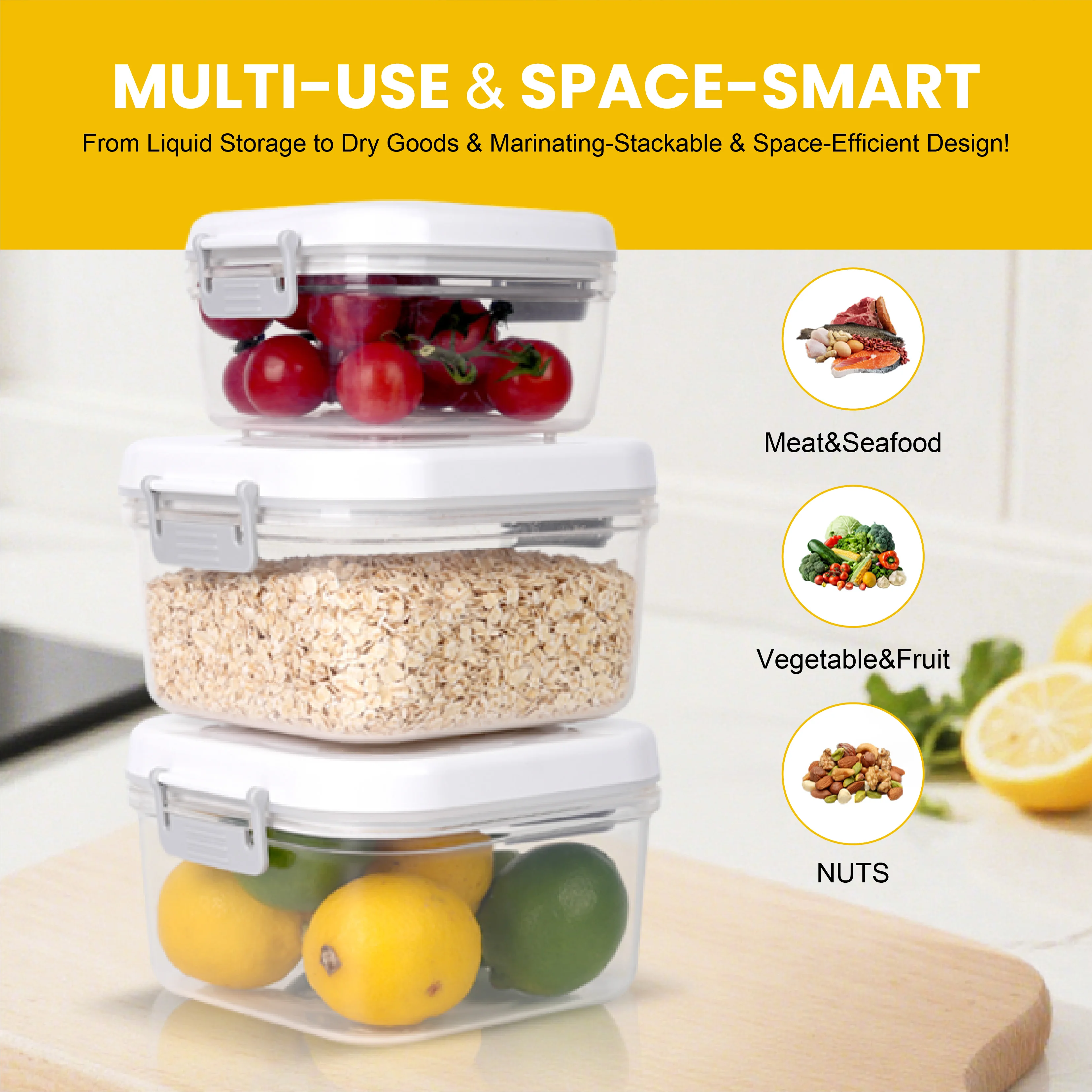Zestaw 7+1 pojemników do przec – Food Storage Vacuum Containers recenzja i cena