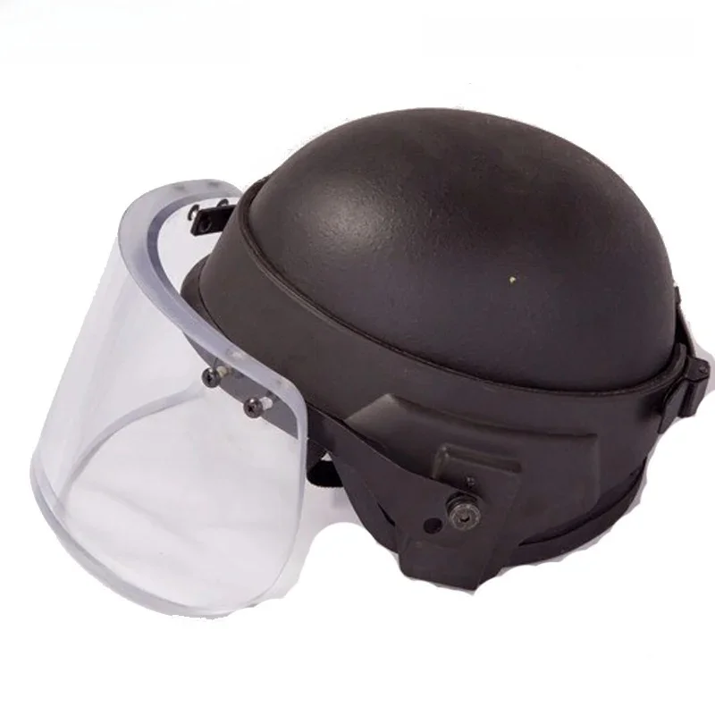Bullet Proof Polyester Flak Glass Ballistic Face Shield Military Tatico Anti Riot Helmet Visor Personal Self Defense