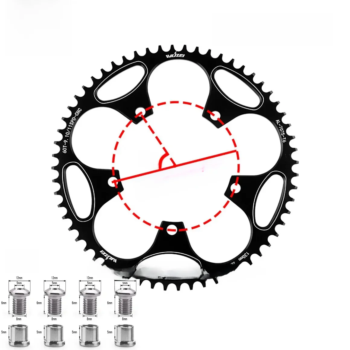 AliExpress NONE WUZEI Road Bike Narrow Wide Sprockets 110 BCD 36T 38T 40T 42T 44T 46T Chainwheel 130BCD Road Folding Bicycle Crankset Chainring