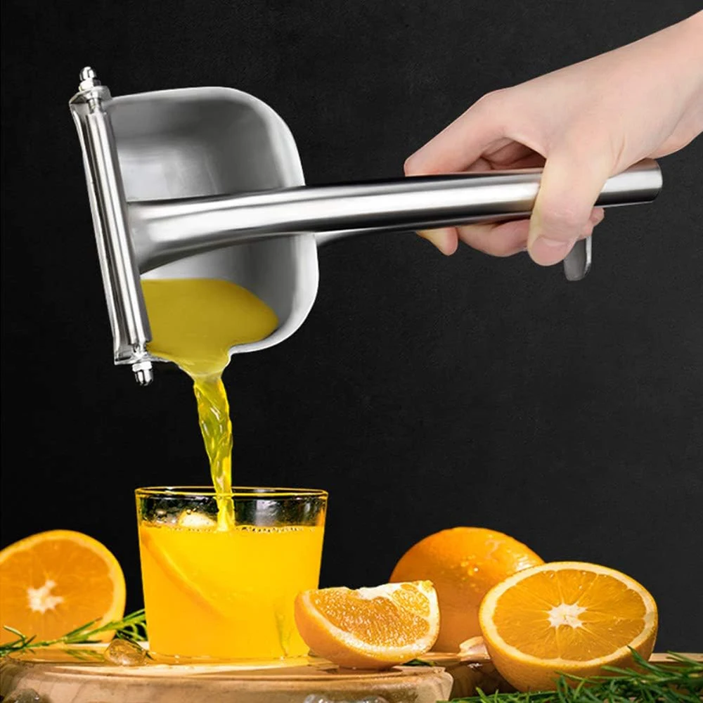 Stainless Steel Manual Citrus Juicer Handheld Lemon Squeezer for Orange Juicer Household Kitchen Tool for Easy Fruit Squeezing