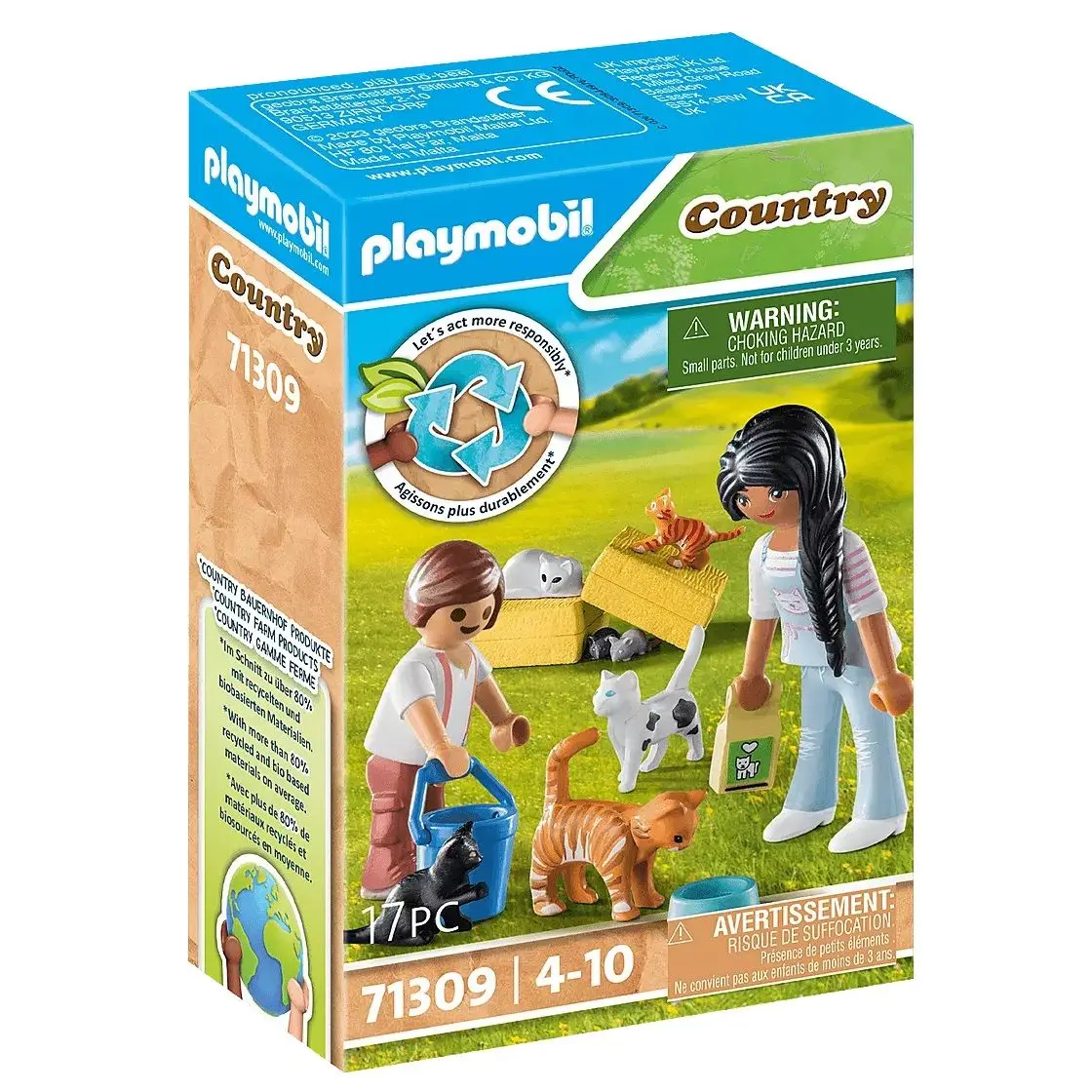 Playmobil family of cats, 71309, original, toys, boys, girls, gifts, collector, figures, dolls, shop, with box, new, official license, man, woman, clicks, famobil, animals