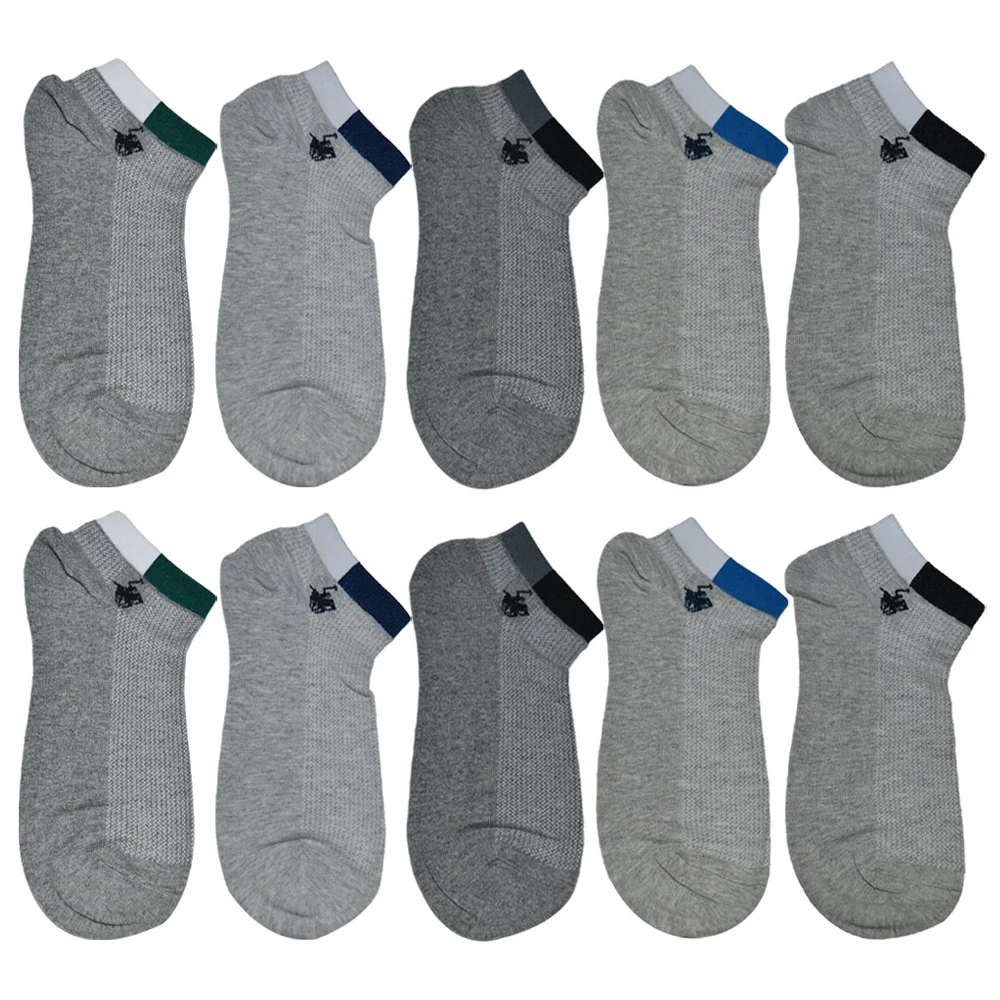 Beverly Hills Polo Club Men's Mesh Sneakers Socks, 10-Pair Set