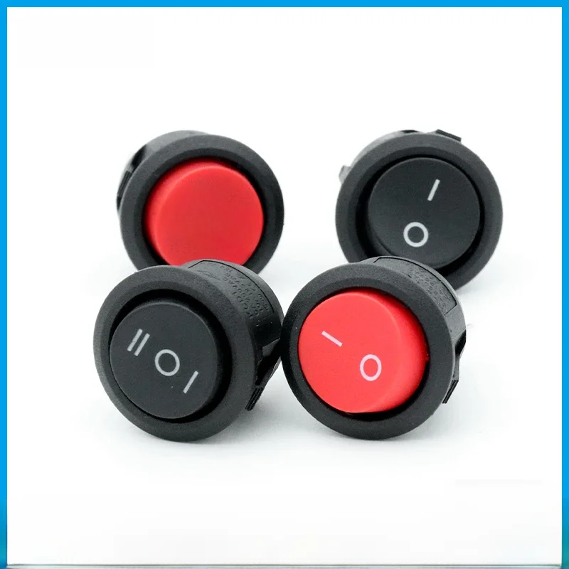Interrupteur 3 broches 2 bascule 220V 220 puissance de transfert 230V Dc 5V 12V 24V petite fusée 10A noir rouge interrupteur avec interrupteur Svitch Way Gear